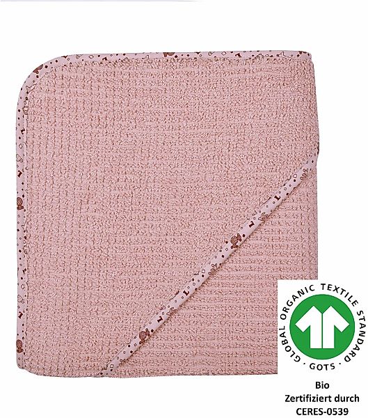 Wörner Kapuzenhandtuch "at home altrosa Kapuzenbadetuch 80/80" Biobaumwolle günstig online kaufen