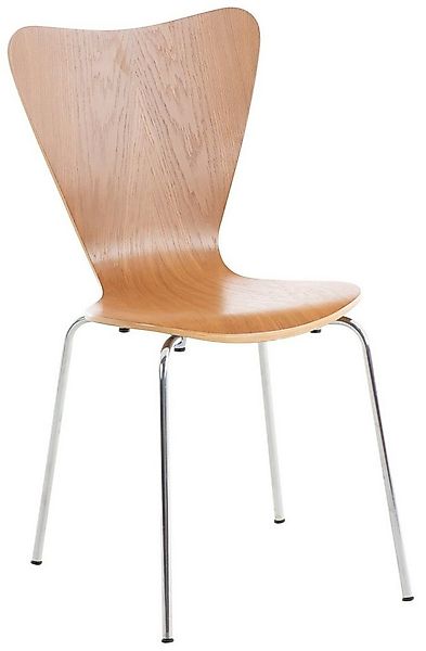 CLP Besucherstuhl Calisto, Stapelstuhl, Sitz aus lackiertem Holz günstig online kaufen