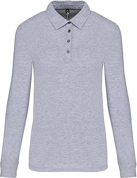 Kariban Langarm-Poloshirt Langarm-Polohemd für Damen aus Jersey günstig online kaufen