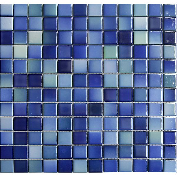 Mosaikmatte Keramik Blau Türkis Melange 30 cm x 30 cm günstig online kaufen