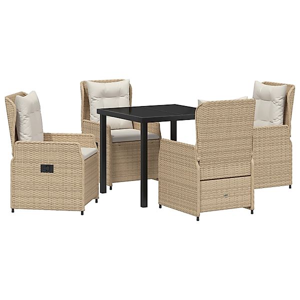 vidaXL Garten Essgruppe 5-Tlg Beige Poly Rattan 3380968 günstig online kaufen