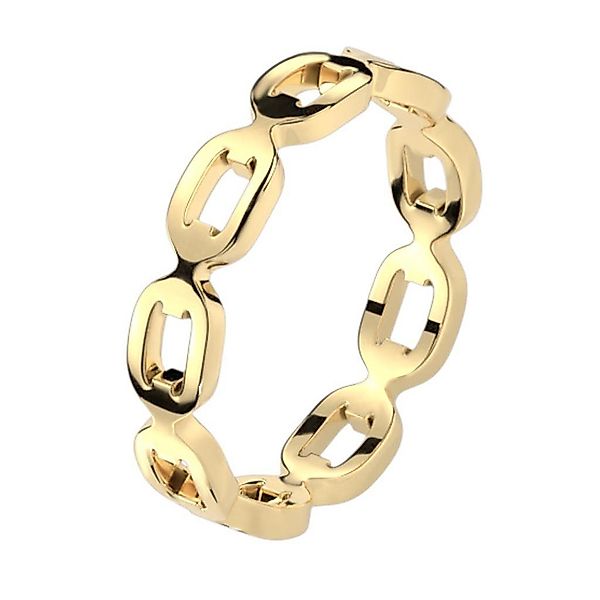 viva-adorno Fingerring Edelstahl Ketten Ring Kettenglieder günstig online kaufen