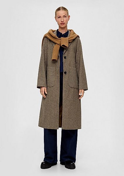 s.Oliver Funktionsmantel Outdoor-Mantel Karierter Mantel mit Wollanteil günstig online kaufen