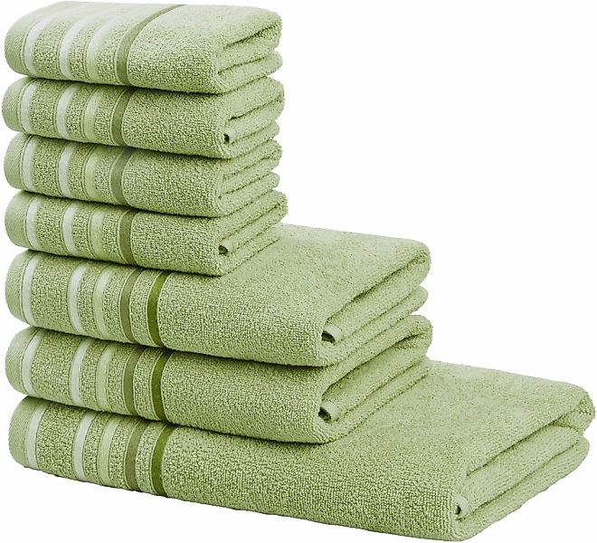 my home Handtuch Set "Niki, Duschtuch, Handtücher und Gästetücher" Set Walk günstig online kaufen