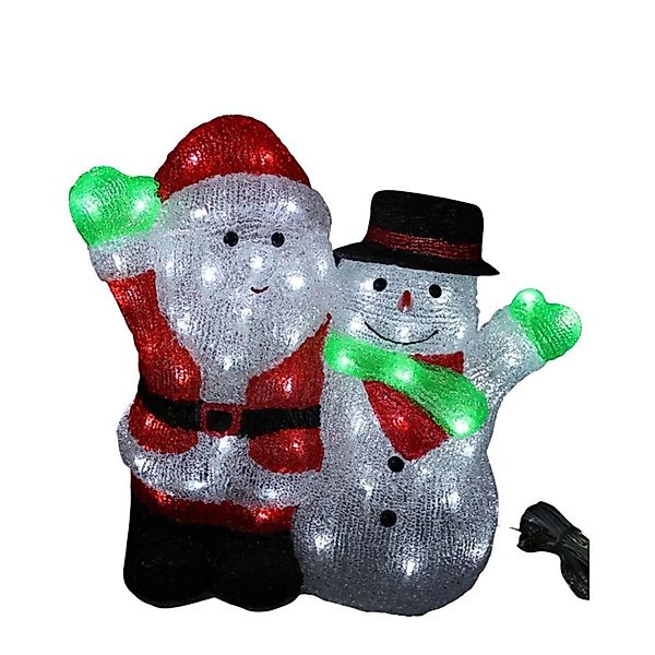 Lex LED Acryl Figur Santa Claus u. Schneemann 38cm Beleuchtet 90LEDs Weihna günstig online kaufen