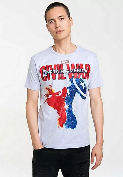 LOGOSHIRT T-Shirt Marvel - Captain America - Civil War mit großem Captain A günstig online kaufen