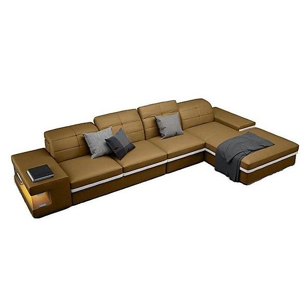 JVmoebel Ecksofa Sofa L Form Couch Polster Designer Leder XXL Ledersofa Woh günstig online kaufen