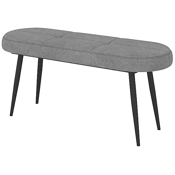 Costway Sitzbank Polsterbank mit Kissen & Metallbeinen Grau 113 cm günstig online kaufen