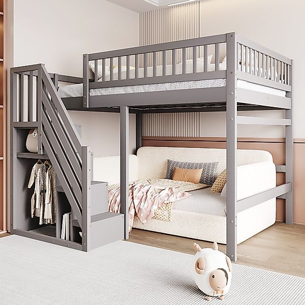 Merax Hochbett (Jugendbett mit Rausfallschutz und günstig online kaufen