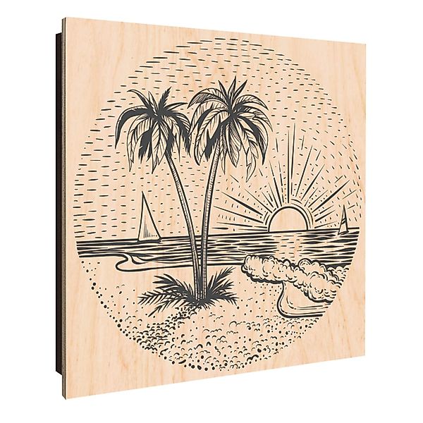 Banjado Großer Schlüsselkasten Holz 30x30cm Schwarz Scharnier Links 50 Hake günstig online kaufen