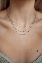 Hey Happiness Edelstahlkette Kugeln mehrreihig, Edelstahl günstig online kaufen