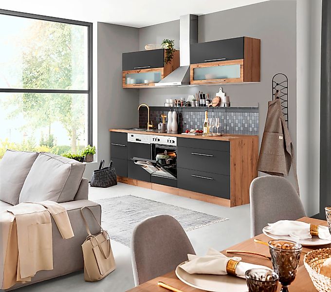 KOCHSTATION Küchenzeile "KS-Wien" Breite 270 cm, wahlweise mit E-Geräten günstig online kaufen