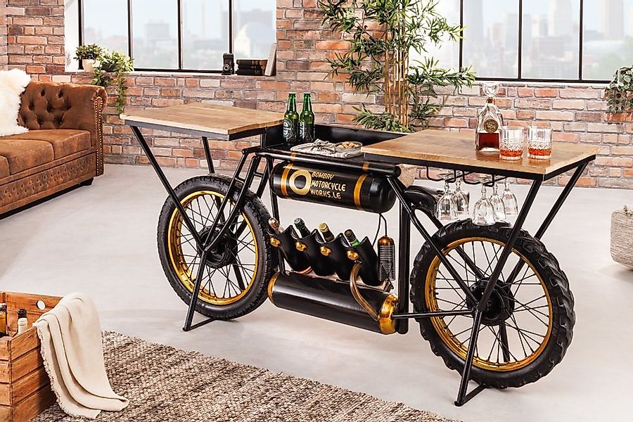 riess-ambiente Konsolentisch MOTORCYCLE 185cm braun / schwarz (Einzelartike günstig online kaufen