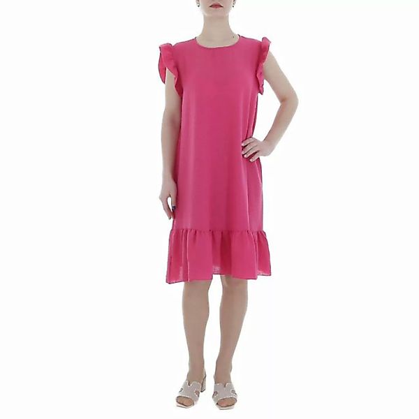 Ital-Design Sommerkleid Damen Freizeit (86164360) Rüschen Kreppoptik/gesmok günstig online kaufen
