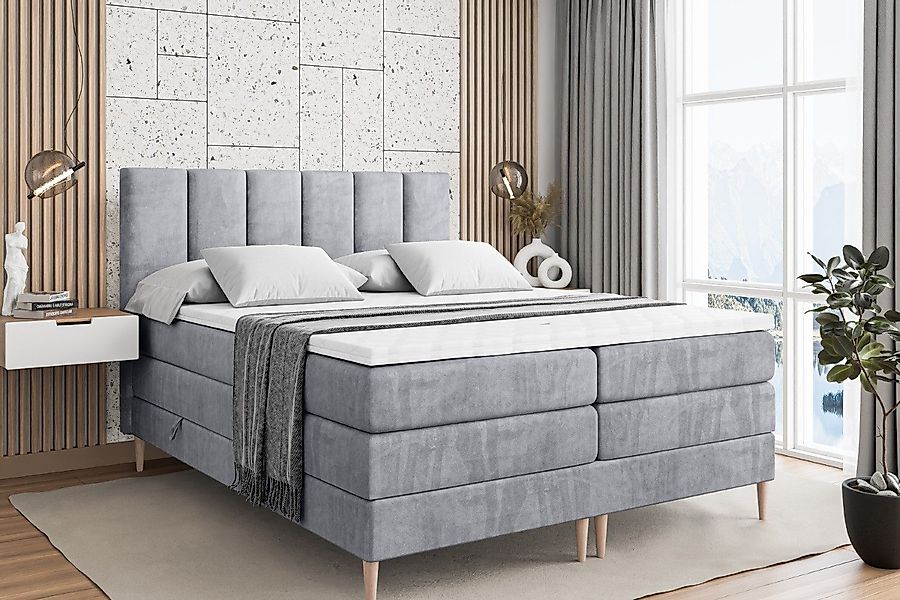ALTDECOR Boxspringbett BOXI1-F KING (Multipocket-Matratze H4, günstig online kaufen