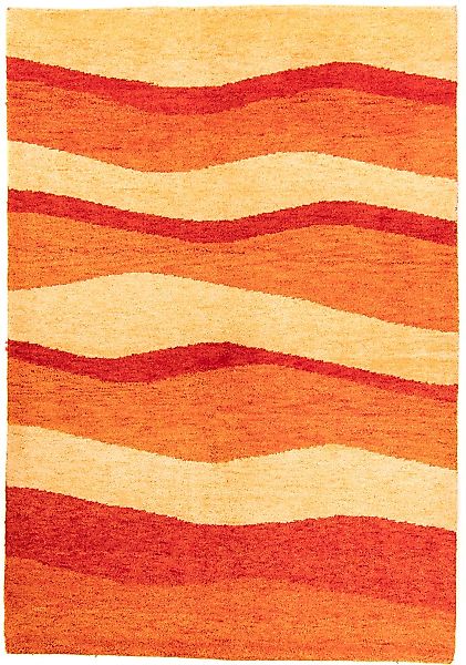 morgenland Wollteppich »Gabbeh - Indus - 197 x 138 cm - mehrfarbig«, rechte günstig online kaufen