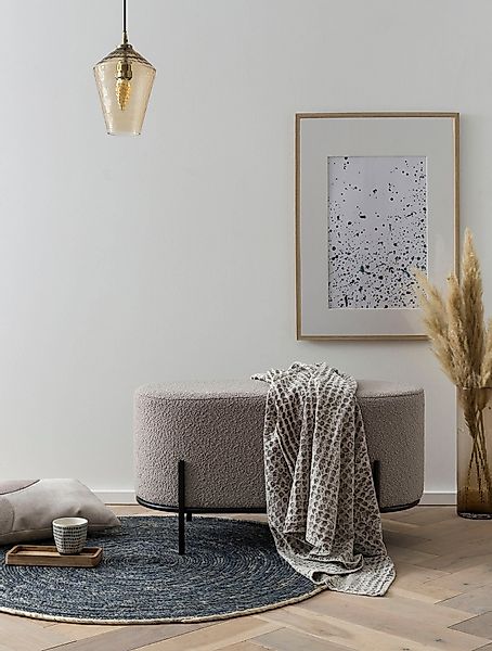 SalesFever Polsterhocker "Komfortabler Polsterhocker", mit Design-Gestell a günstig online kaufen