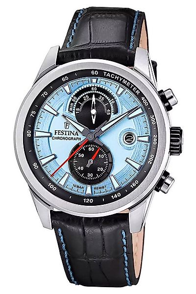 Festina Quarzuhr Schwarz/Hellblau günstig online kaufen