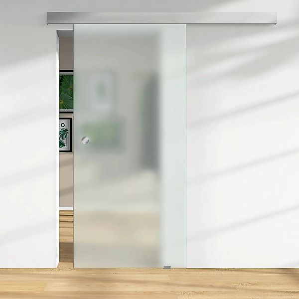 Glasschiebetür ESG satiniert Floatglas DIN LI/RE 2060 x 940 x 8 mm günstig online kaufen