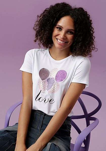 Aniston CASUAL T-Shirt mit Luftballons bedruckt, günstig online kaufen