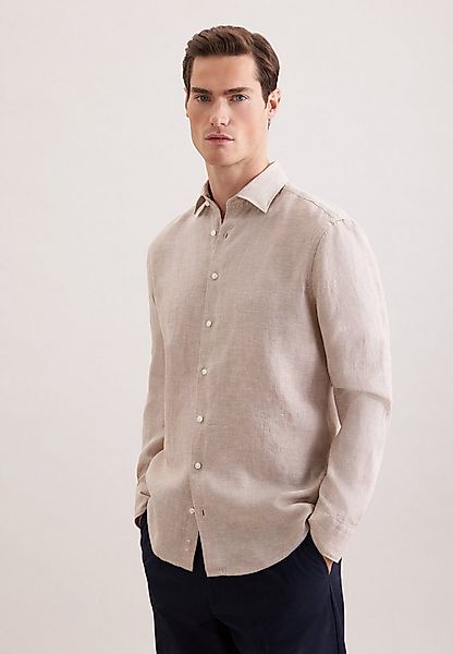 seidensticker Leinenhemd Schwarze Rose Regular 1/1 Kentkragen Uni günstig online kaufen