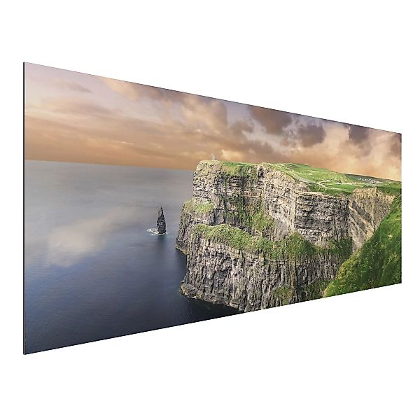 Alu-Dibond Bild Natur & Landschaft - Panorama Cliffs Of Moher günstig online kaufen
