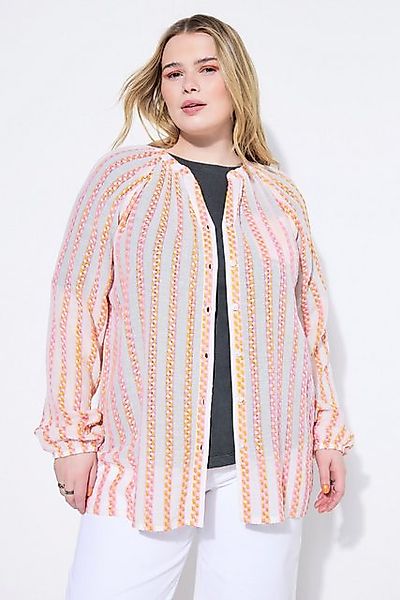 Studio Untold Satinbluse Tunika oversized Strukturstreifen günstig online kaufen