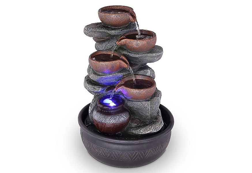 bmf-versand Zimmerbrunnen Zimmerbrunnen mit Beleuchtung und Wasser Tischbru günstig online kaufen