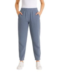 fashionshowcase Stoffhose Damen Musselin Stoffhose 100% günstig online kaufen