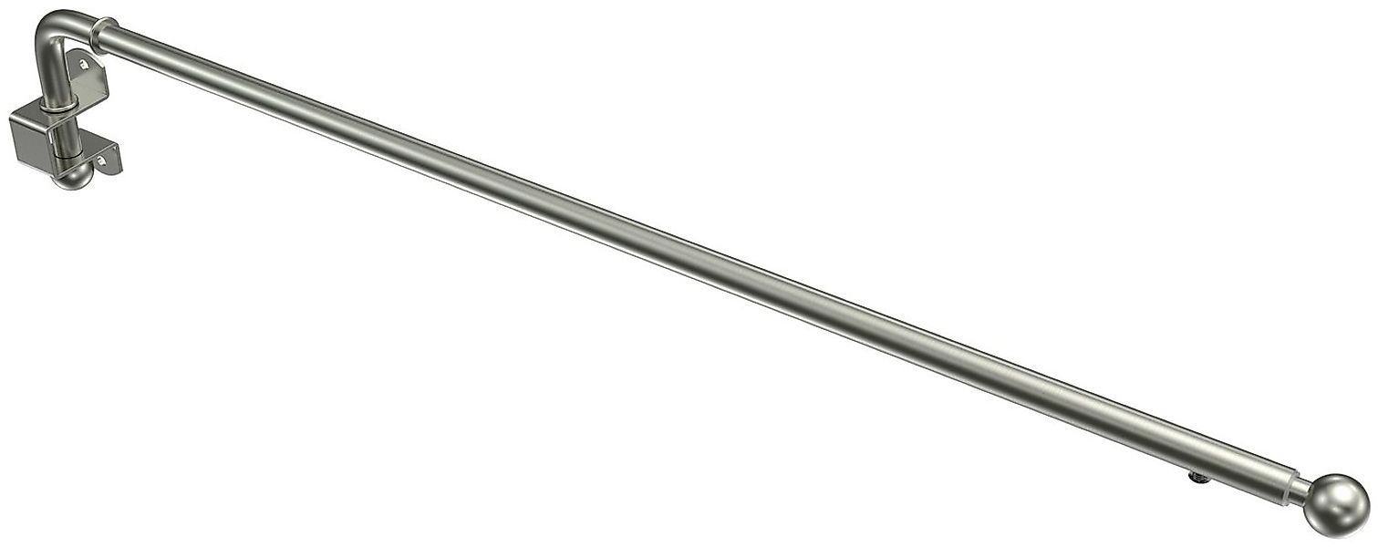 INTERDECO Schwenkstange Cassina, ausziehbar, Wandmontage, Metall, Edelstahl günstig online kaufen