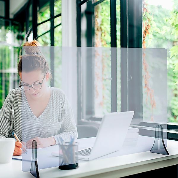 Abverkauf Rexite Plexy Plexiglas Schutzwand 150x60 cm Schreibtisch günstig online kaufen