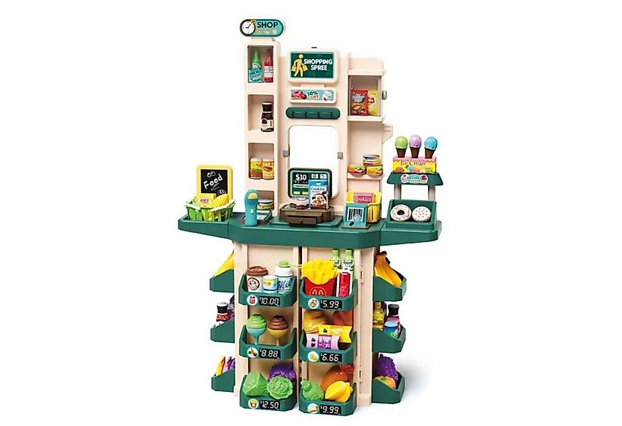 Coemo Kaufladen FLORIAN, Türkis Kaufmannsladen Supermarkt Kasse, Waage, Sca günstig online kaufen