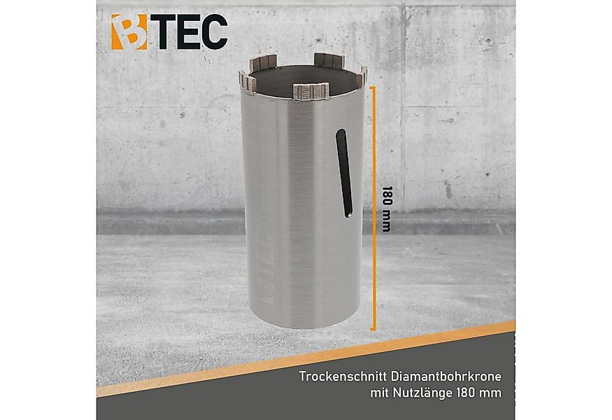 BTEC Diamanttrockenbohrer Diamant Bohrkrone 180mm Ø 32mm 6-kant Adapter lan günstig online kaufen