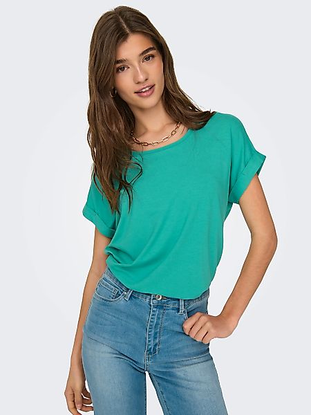 ONLY T-Shirt "ONLMOSTER S/S O-NECK TOP NOOS JRS", mit Aufschlag am Arm günstig online kaufen