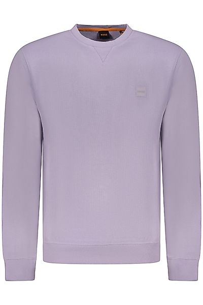 BOSS Sweatshirt Lila Herrenpullover: Langarm-Sweatshirt mit günstig online kaufen