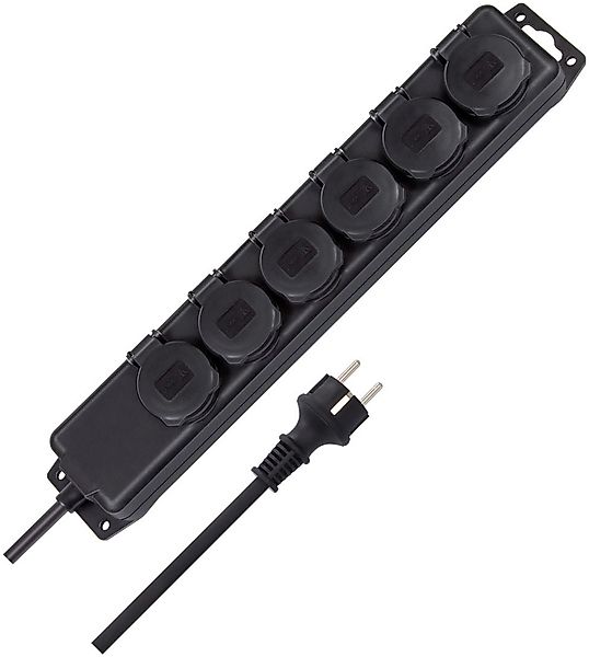 Brennenstuhl Steckdosenleiste »Steckdosenverteiler 6-fach« 6-fach (Klappend günstig online kaufen