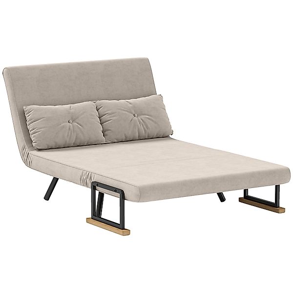 HOMCOM Schlafsofa 2 Plätze mit 5-fach verstellbarer Rückenlehne, Ausklappba günstig online kaufen