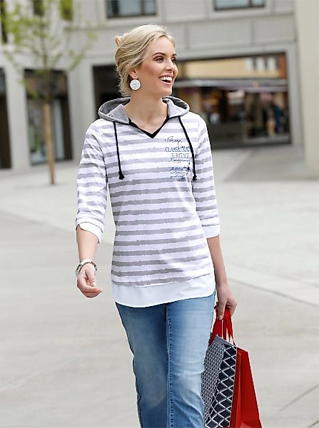 Ambria 3/4-Arm-Shirt "Shirt" 1 Stk. tlg. günstig online kaufen