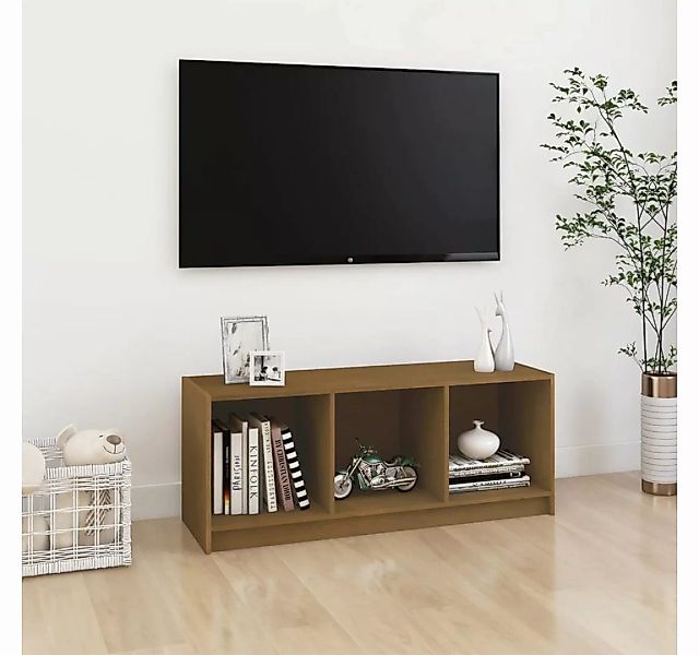 furnicato TV-Schrank Honigbraun 104x33x41 cm Massivholz Kiefer günstig online kaufen