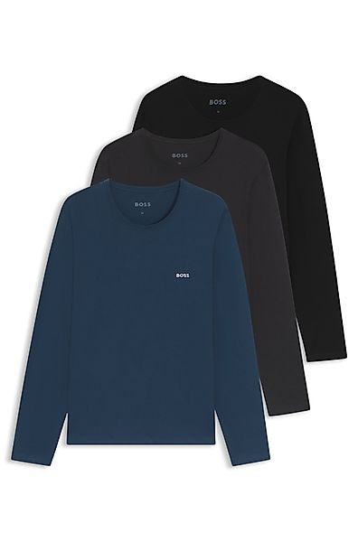 BOSS Langarmshirt "longsleeve-Shirt R-Neck Classic COTTON 3pcs/pack", 3 Stk günstig online kaufen