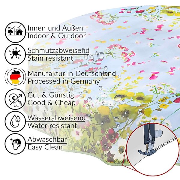 ANRO Tischdecke Wachstuchtischdecke Gartentischdecke Wachstischdecke (Einze günstig online kaufen