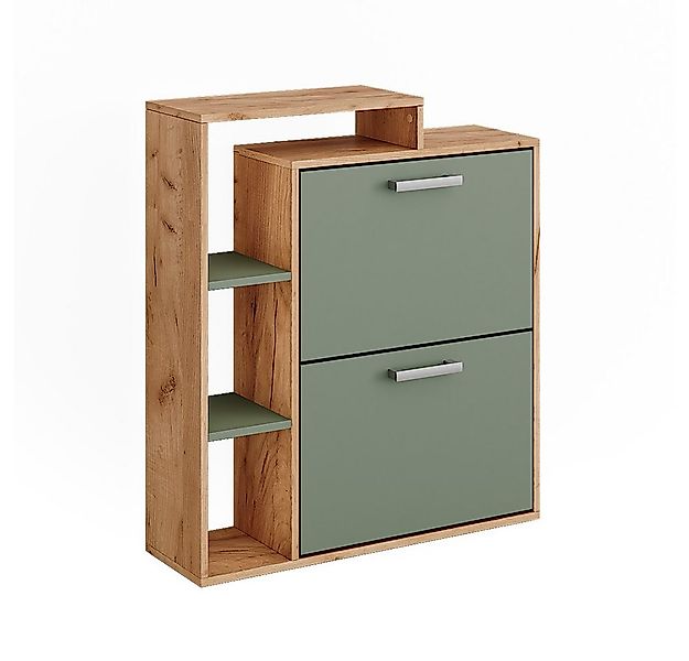 Vicco Schuhkipper Orlando, Goldkraft Eiche/Grün, 80 x 90 cm (1 St) günstig online kaufen