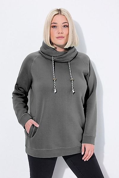 Ulla Popken Sweatshirt Sweatshirt weiter Stehkragen Taschen günstig online kaufen