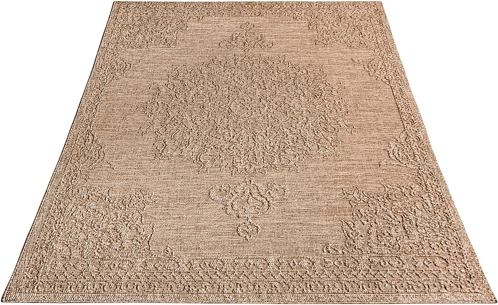 Paco Home Teppich "Rimini 412" rechteckig 4 mm Höhe Flachgewebe, Uni Farben günstig online kaufen