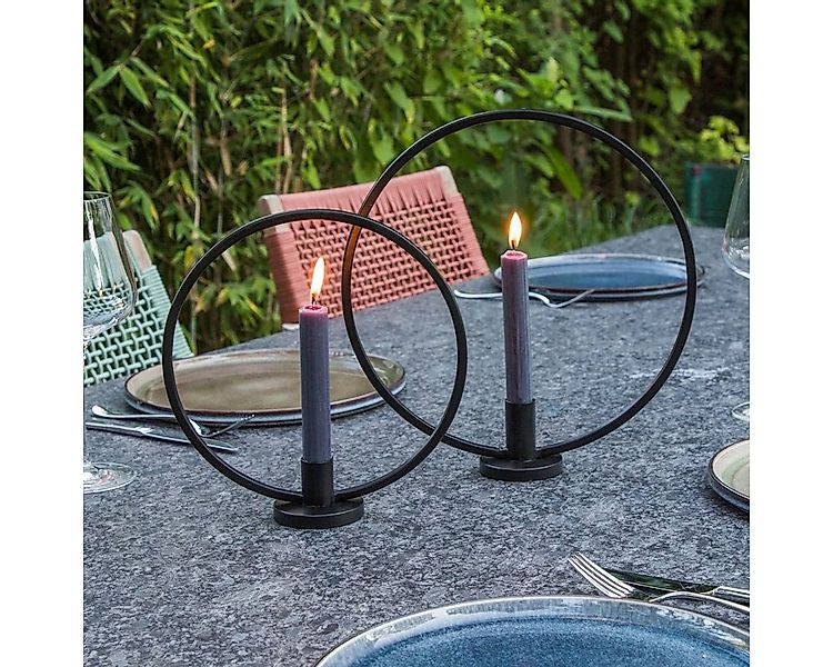 Gravidus Kerzenhalter 2er Set Kerzenhalter Ring Kerzenständer Kerzenleuchte günstig online kaufen