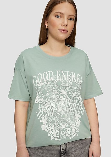 QS Kurzarmshirt Baumwollshirt mit Frontprint und günstig online kaufen