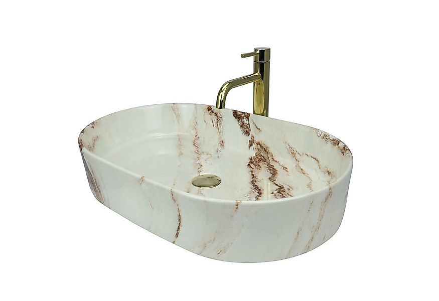 GTM Design Aufsatzwaschbecken NADIA Modern Waschbecken Oval günstig online kaufen