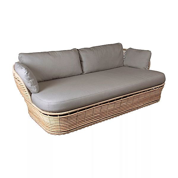 Cane-Line - Basket 2-Sitzer Outdoor Sofa - taupe, natur/Stoff Cane-line Air günstig online kaufen
