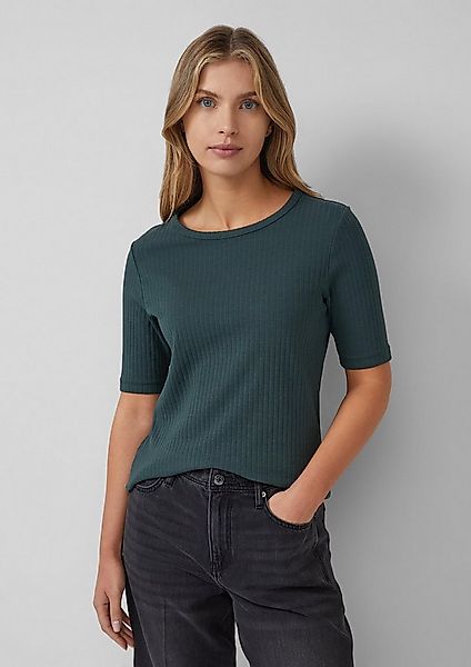 s.Oliver Kurzarmshirt T-Shirt Geripptes Jerseyshirt aus Baumwollstretch günstig online kaufen