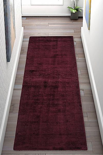 my home Läufer Shirley, handgewebter Viskose-Teppich, farblich changierend, günstig online kaufen